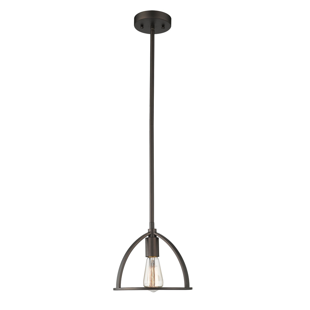 RADIANCE goods Industrial 1 Light Rubbed Bronze Ceiling Pendant 9