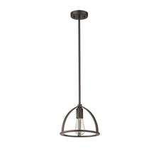 Load image into Gallery viewer, RADIANCE goods Industrial 1 Light Rubbed Bronze Ceiling Pendant 9&quot; Wide
