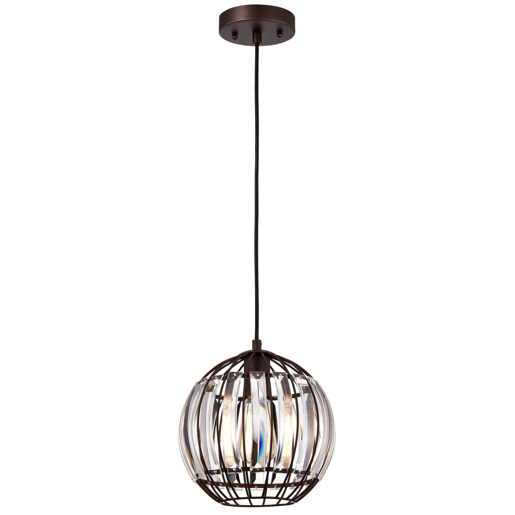 RADIANCE goods Transitional 1 Light Oil Rubbed Bronze Ceiling Pendant 9