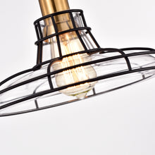 Load image into Gallery viewer, RADIANCE goods Transitional 1 Light Black/Brass Ceiling Pendant 10&quot; Wide
