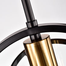 Load image into Gallery viewer, RADIANCE goods Transitional 1 Light Black/Brass Ceiling Pendant 10&quot; Wide
