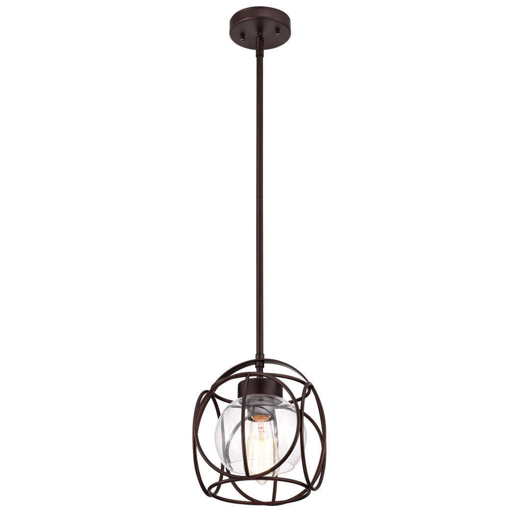 RADIANCE goods Transitional 1 Light Oil Rubbed Bronze Ceiling Pendant 10