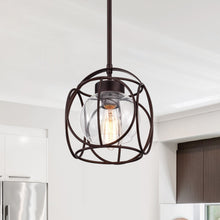 Load image into Gallery viewer, RADIANCE goods Transitional 1 Light Oil Rubbed Bronze Ceiling Pendant 10&quot; Wide
