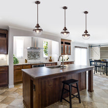 Load image into Gallery viewer, RADIANCE goods Transitional 1 Light Oil Rubbed Bronze Ceiling Pendant 9&quot; Wide
