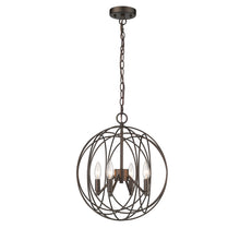 Load image into Gallery viewer, RADIANCE goods Farmhouse 4 Light Rubbed Bronze Ceiling Pendant 15.5&quot; Wide
