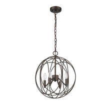 Load image into Gallery viewer, RADIANCE goods Farmhouse 4 Light Rubbed Bronze Ceiling Pendant 15.5&quot; Wide
