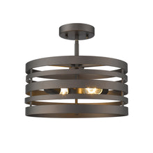 Load image into Gallery viewer, RADIANCE goods 2 Light Rubbed Bronze Semi-Flush Ceiling Mount 13&quot; Wide
