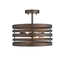 Load image into Gallery viewer, RADIANCE goods 2 Light Rubbed Bronze Semi-Flush Ceiling Mount 13&quot; Wide
