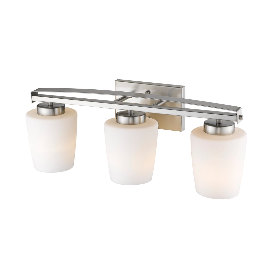 RADIANCE goods 3 Light Brushed Nickel Finish Bath Vanity Fixture 23