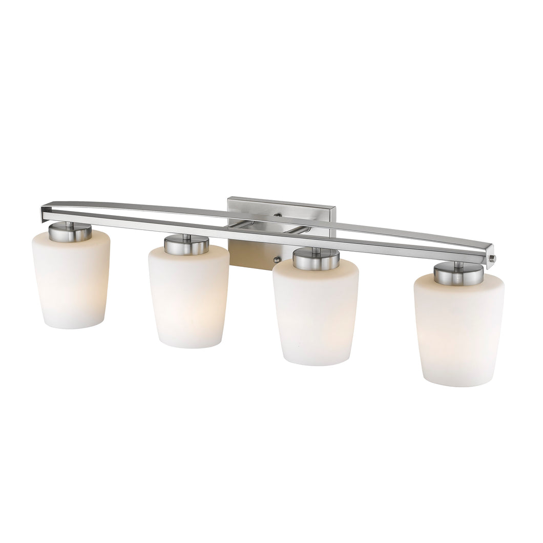 RADIANCE goods 4 Light Brushed Nickel Finish Bath Vanity Fixture 31