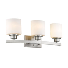 Load image into Gallery viewer, RADIANCE goods 3 Light Brushed Nickel Finish Bath Vanity Fixture 23&quot; Wide
