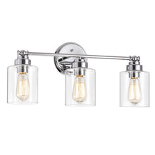 Load image into Gallery viewer, RADIANCE goods 3 Light Chrome Finish Bath Vanity Fixture 23&quot; Wide
