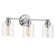 Load image into Gallery viewer, RADIANCE goods 3 Light Chrome Finish Bath Vanity Fixture 23&quot; Wide
