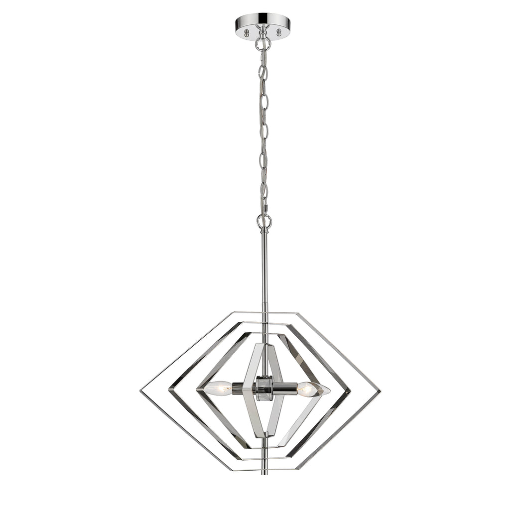 RADIANCE goods Contemporary 2 Light Chrome Ceiling Pendant 20