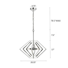 Load image into Gallery viewer, RADIANCE goods Contemporary 2 Light Chrome Ceiling Pendant 20&quot; Wide
