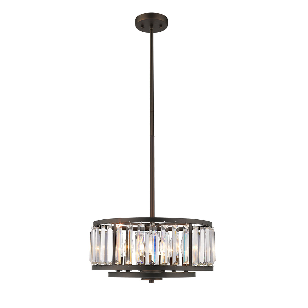 RADIANCE goods Contemporary 6 Light Rubbed Bronze Ceiling Pendant 16