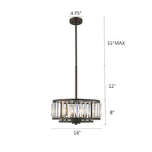 Load image into Gallery viewer, RADIANCE goods Contemporary 6 Light Rubbed Bronze Ceiling Pendant 16&quot; Wide
