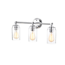 Load image into Gallery viewer, RADIANCE goods 3 Light Chrome Finish Bath Vanity Fixture 23&quot; Wide
