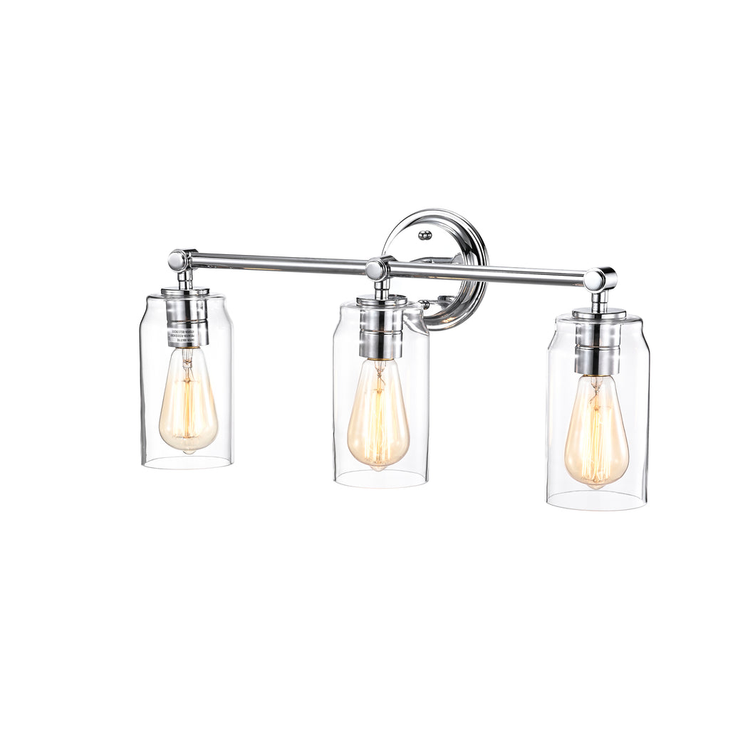 RADIANCE goods 3 Light Chrome Finish Bath Vanity Fixture 23