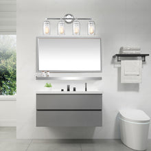 Load image into Gallery viewer, RADIANCE goods 4 Light Chrome Finish Bath Vanity Fixture 28&quot; Wide
