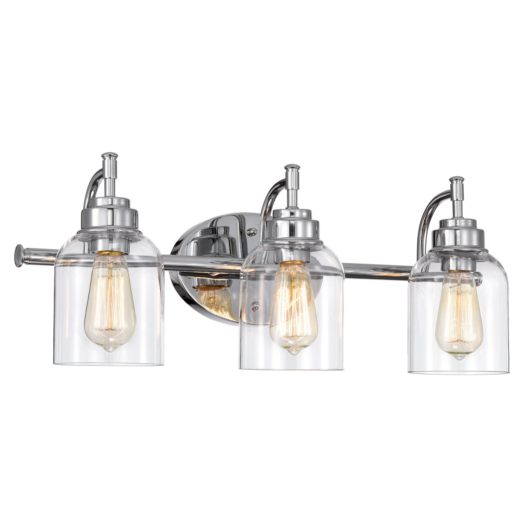 RADIANCE goods 3 Light Chrome Finish Bath Vanity Fixture 24