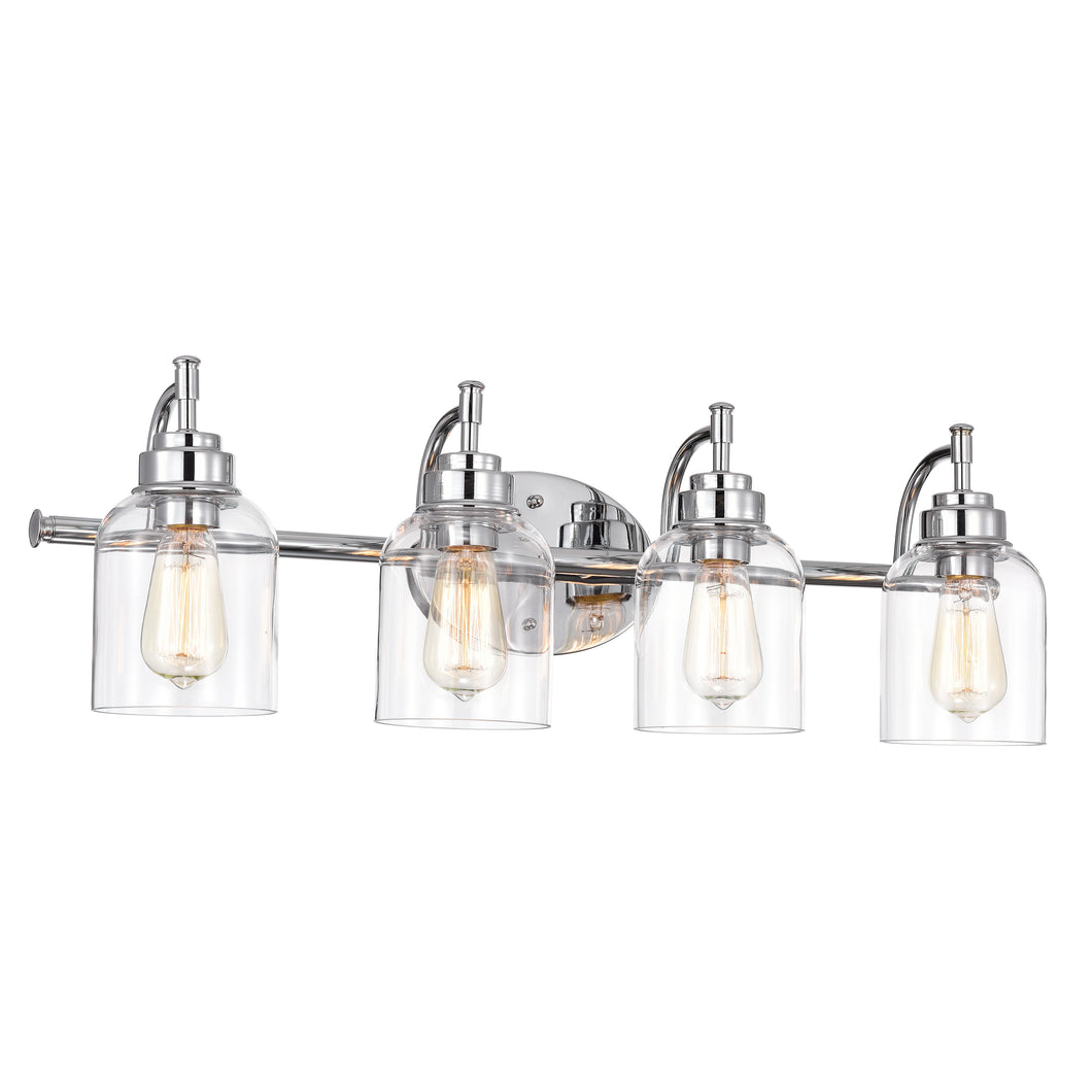 RADIANCE goods 4 Light Chrome Finish Bath Vanity Fixture 30