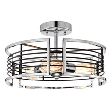 Load image into Gallery viewer, RADIANCE goods 3 Light Chrome Semi-Flush Ceiling Mount 15&quot; Wide
