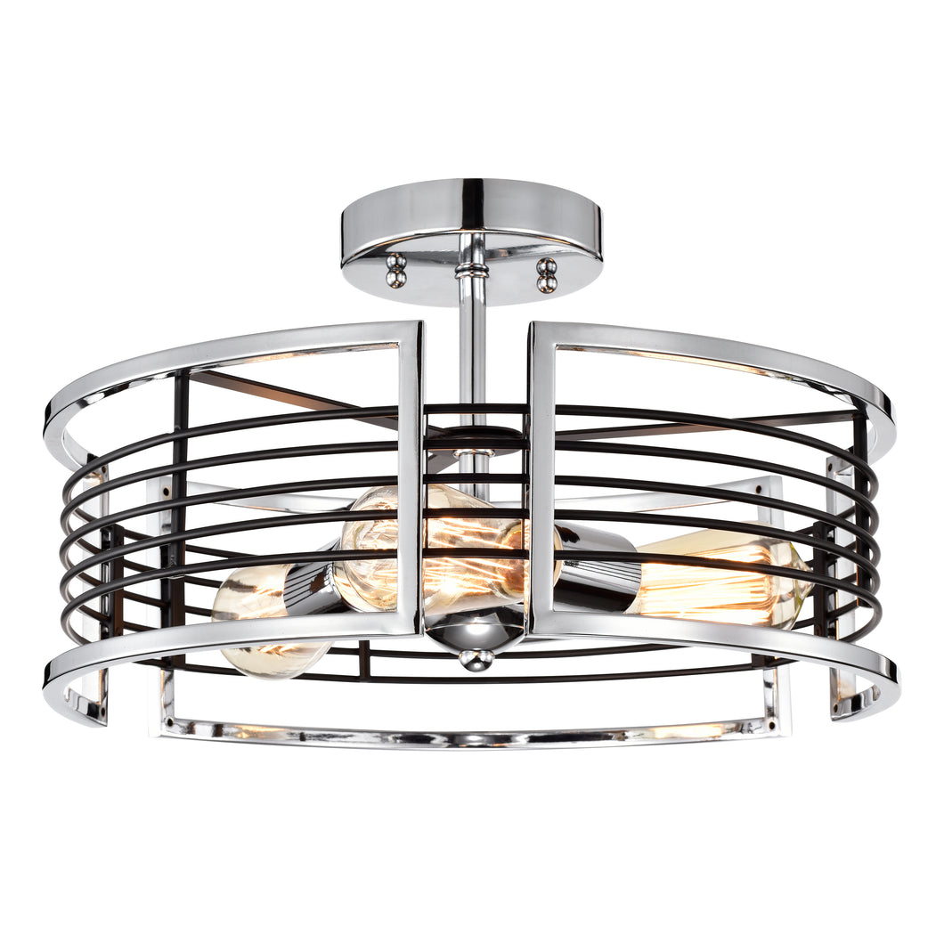 RADIANCE goods 3 Light Chrome Semi-Flush Ceiling Mount 15