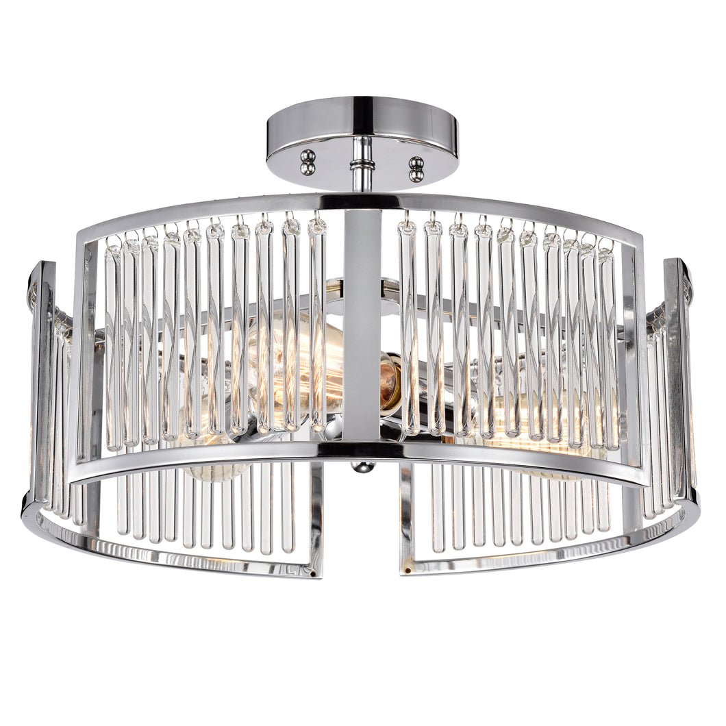 RADIANCE goods 3 Light Chrome Semi-Flush Ceiling Mount 16