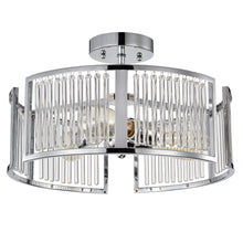 Load image into Gallery viewer, RADIANCE goods 3 Light Chrome Semi-Flush Ceiling Mount 16&quot; Wide
