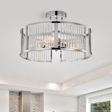 Load image into Gallery viewer, RADIANCE goods 3 Light Chrome Semi-Flush Ceiling Mount 16&quot; Wide
