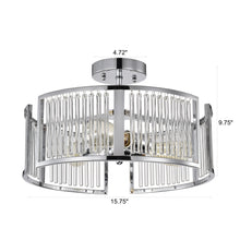 Load image into Gallery viewer, RADIANCE goods 3 Light Chrome Semi-Flush Ceiling Mount 16&quot; Wide
