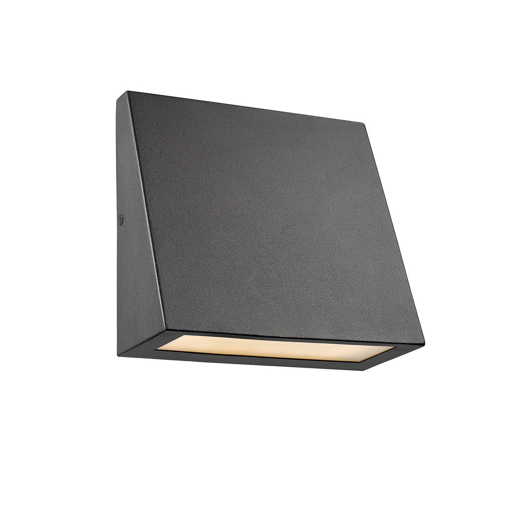 RADIANCE goods Embedded LED Light Textured Black Outdoor Wall Sconce 6