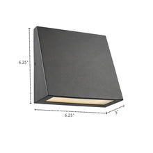 Load image into Gallery viewer, RADIANCE goods Embedded LED Light Textured Black Outdoor Wall Sconce 6&quot; Tall
