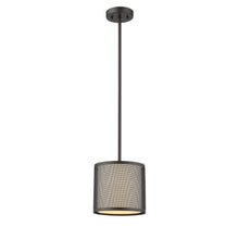 Load image into Gallery viewer, RADIANCE goods Transitional 1 Light Rubbed Bronze Ceiling Pendant 8&quot; Wide
