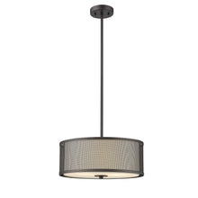 Load image into Gallery viewer, RADIANCE goods Transitional 3 Light Rubbed Bronze Ceiling Pendant 16&quot; Wide
