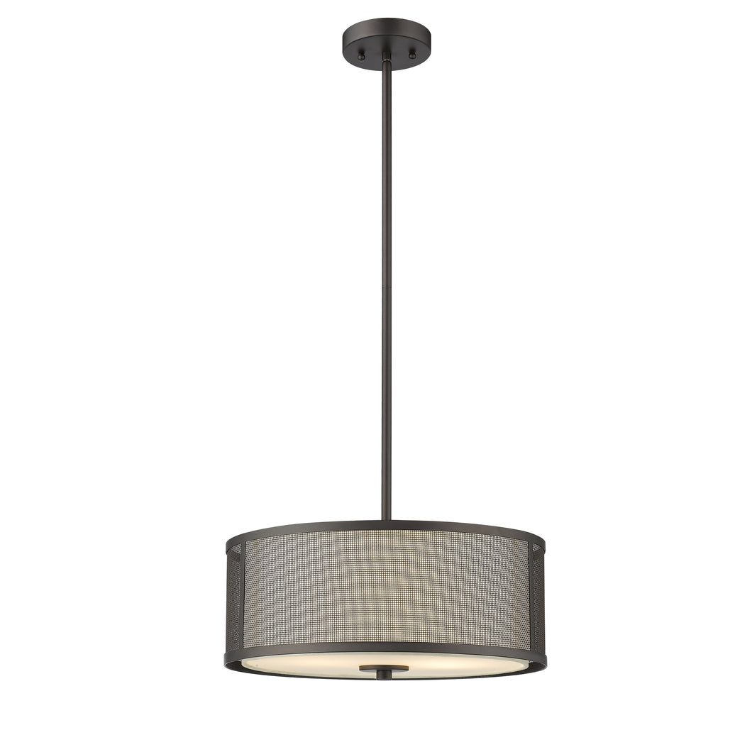 RADIANCE goods Transitional 3 Light Rubbed Bronze Ceiling Pendant 16
