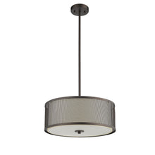 Load image into Gallery viewer, RADIANCE goods Transitional 3 Light Rubbed Bronze Ceiling Pendant 16&quot; Wide
