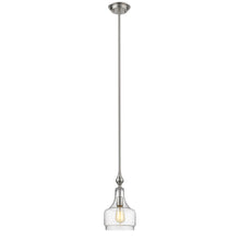 Load image into Gallery viewer, RADIANCE goods Transitional 1 Light Brushed Nickel Ceiling Pendant 8&quot; Wide
