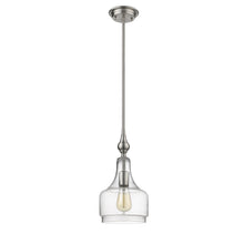 Load image into Gallery viewer, RADIANCE goods Transitional 1 Light Brushed Nickel Ceiling Pendant 8&quot; Wide
