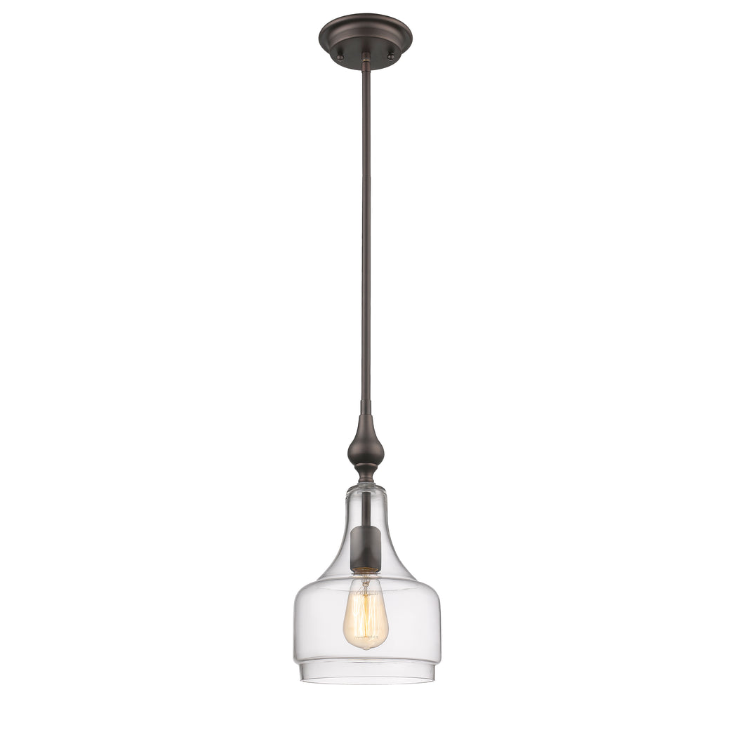 RADIANCE goods Transitional 1 Light Rubbed Bronze Ceiling Pendant 8
