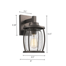Load image into Gallery viewer, RADIANCE goods 1 Light Rubbed Bronze Outdoor Wall Sconce 12&quot; Tall
