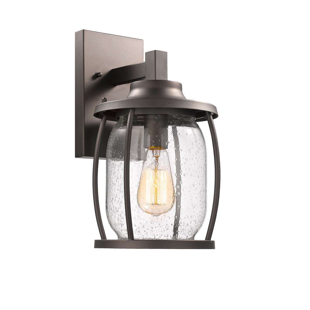 RADIANCE goods 1 Light Rubbed Bronze Outdoor Wall Sconce 14