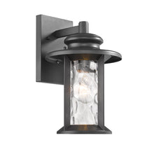 Load image into Gallery viewer, RADIANCE goods 1 Light Textured Black Outdoor Wall Sconce 12&quot; Tall
