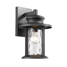 Load image into Gallery viewer, RADIANCE goods 1 Light Textured Black Outdoor Wall Sconce 14&quot; Tall
