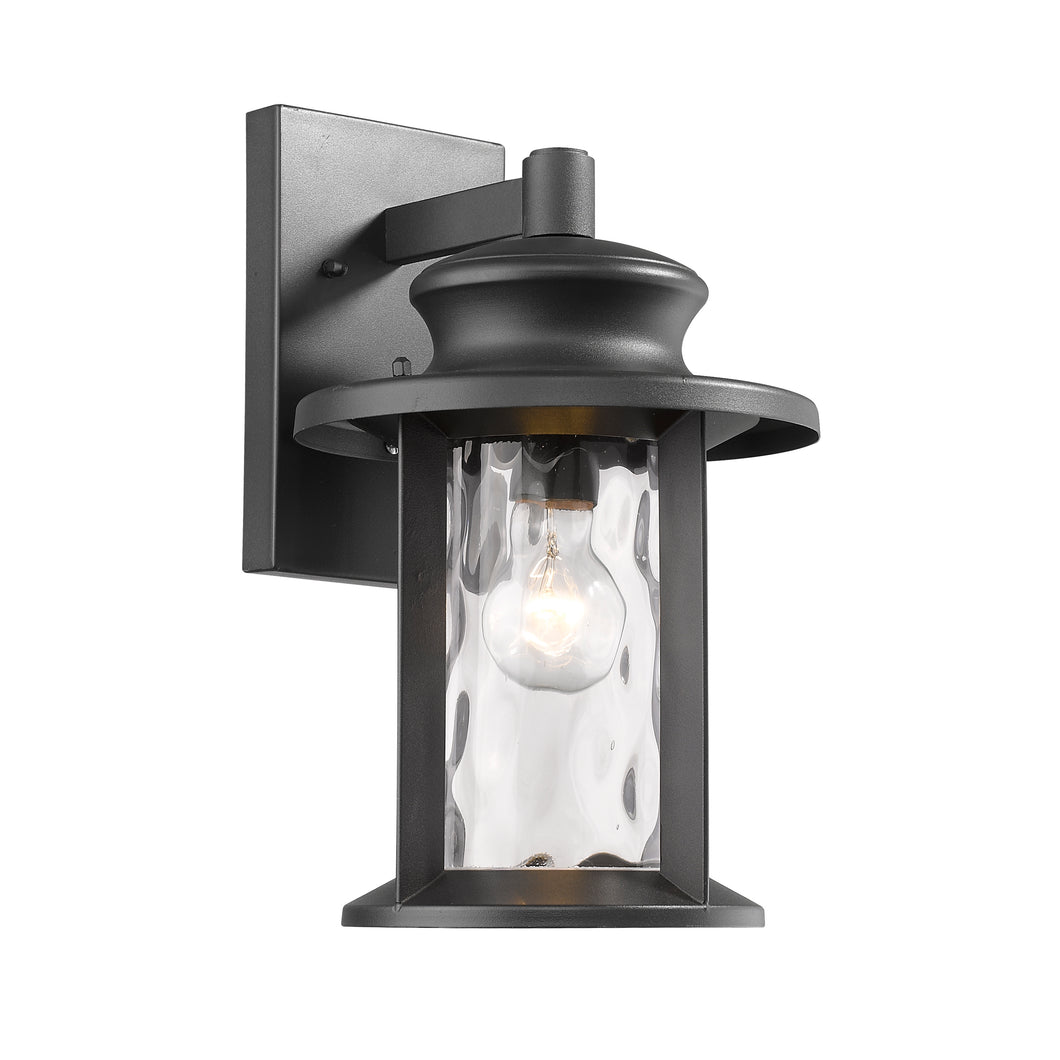 RADIANCE goods 1 Light Textured Black Outdoor Wall Sconce 14