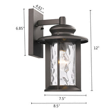 Load image into Gallery viewer, RADIANCE goods 1 Light Rubbed Bronze Outdoor Wall Sconce 12&quot; Tall
