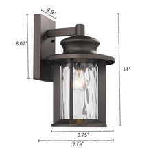 Load image into Gallery viewer, RADIANCE goods 1 Light Rubbed Bronze Outdoor Wall Sconce 14&quot; Tall

