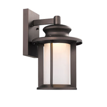 Load image into Gallery viewer, RADIANCE goods Embedded LED Rubbed Bronze Outdoor Wall Sconce 14&quot; Tall
