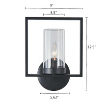 Load image into Gallery viewer, RADIANCE goods 1 Light Textured Black Outdoor/Indoor Wall Sconce 13&quot; Tall
